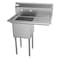 Koolmore 1 Compartment Stainless Steel NSF Commercial Kitchen Prep & Utility Sink with Drainboard SA151512-15R3 - alternate 2